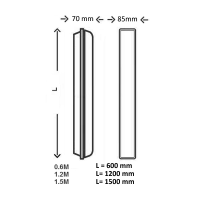 Damp-proof  luminaire LED 120cm w motion detector 5