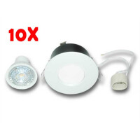10x 7W GU10 LED spotlights IP65 1