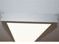 surface mounted ceiling light 120x30cm silverframe 3