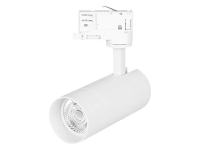 The LED track spotlight is dimmable as standard via a phase-