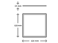 LED Panel IP65 62x62cm 4000K CRI90 Samsung® LEDs 3