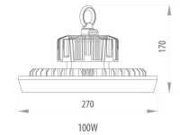 100W LED Indoor Lighting 5000K daylight white dimmable ENEC 