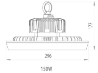 150W dimmable LED Highbay fixture 5000K ENEC certified 4