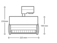 42W LED wallwasher -surface shelf lighting for retail /shops