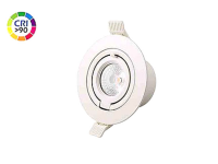 110mm Downlight LED full swivel Warm White CRI90 90mm Cutout