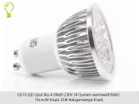 10x GU10 LED-Spot Alu 4.5Watt-230V-341Lu gallery