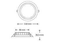 110mm LED Downlight Ra90 Samsung® LEDs IP44 5 years warr