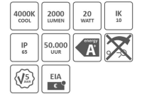 60cm Feuchraumleuchte LED IP65 4000K Samsung® LEDs 5 Jah