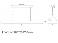 LED office lamp neutral white 120cm UGR 3