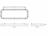 LED panel for wall mounting 60cm 4000K grey 3500 Lumen Up-Do
