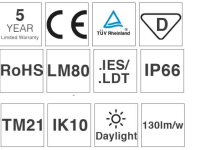 50W adjustable LED Indoor LED Spotlight IP66 Philips® LE