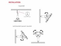 150W adjustable LED highbay / LED object floodlight IP66 Phi