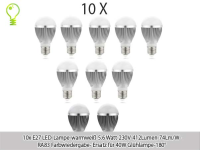 10xE27 LED-Lampe-warmweiß-5.6 Watt gallery