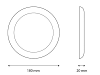 180mm flexible adjustable recessed luminaire 80-160mm hole s