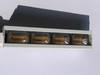 LED lamp rail system tiltable for bright shelf illumination 