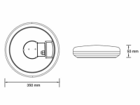 The LED ceiling lamp has a beautiful large diameter for a wi