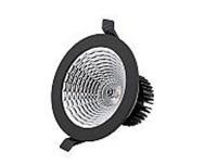 LED Recessed Spotlight in Black Warm White 3000K 190mm Outer