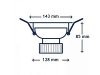 143mm LED Einbauleuchte Schwarz dimmbar verschiedene Dimmopt