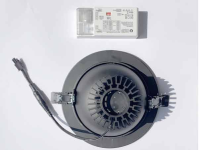 143mm LED Einbauleuchte Schwarz dimmbar Warmweiß 3000K