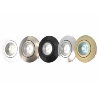 LED Einbauleuchte Bad Edelstahl matt dimmbar IP44 warmwei&sz