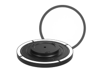 The standard mounting of the large ceiling light round black