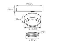The power supply unit of this LED track spotlight black 4000