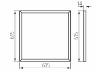 Dekorativer 62x62xcm LED Rahmen zum Einlegen in vorhandene R