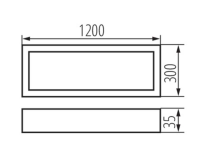 Deckenleuchte Büro 120x30 4000K 4500 Lumen Bildschirmar