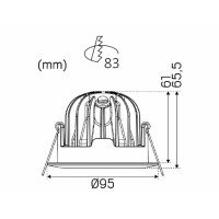 The luminaire is equipped with a DALI 2 power supply unit th