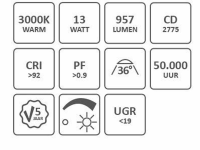 95mm recessed ceiling spot Dali dimmable CRI92+ warm white s