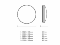 Staircase wall light IP64 Ceiling light adjustable light col