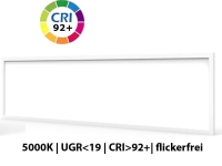 Top LED panel 120x30cm with CRI92+ colour rendering in a coo