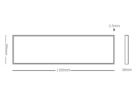 Dali 120x30 randloses Led Panel Lichtfarbe einstellbar 3000K
