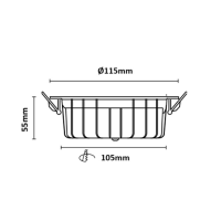 Led Spot Black dimmable 115mm Silver Reflector CRI90 Light c