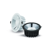 High-quality 162mm dimmable recessed LED spotlight with silv
