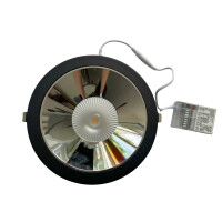 The dimmable recessed spotlight has a low installation heigh