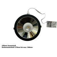 The dimmable recessed spotlight has a low installation heigh