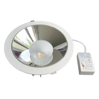 195mm Led Einbaustrahler weiß Cri90+ Silber Reflektor 