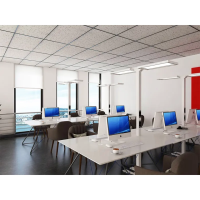 Duo office floor lamp: illuminate 2 desks with one office fl
