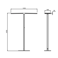 Duo office floor lamp: illuminate 2 desks with one office fl
