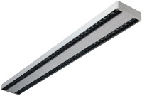 Elegant office pendant lamp silver direct - indirect recepti