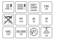 What setting options are available for this ceiling light wi