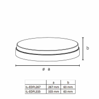 Premium wall light ceiling light with motion detector 265mm 