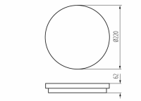 220mm LED Deckenleuchte Aussen oder Feuchtraum IP65 4000K 5 