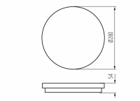 Bright outdoor ceiling light IP65 280 mm - 24 W or 36 W 4000