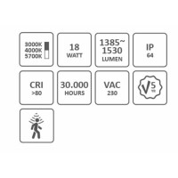 360mm Leuchte mit Bewegungsmelder Innen Deckenleuchte - Wand