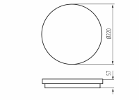 Schöne Deckenleuchte rund 220mm für Innen oder Aus
