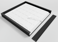 Note: The mounting frame is specially designed for ceiling m