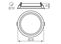 LED Downlight 230mm CRI90+ IP44  gallery 4_2nd