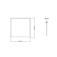 Premium randloses Einlege LED Panel 62x62cm CRI94+ 3000K -35